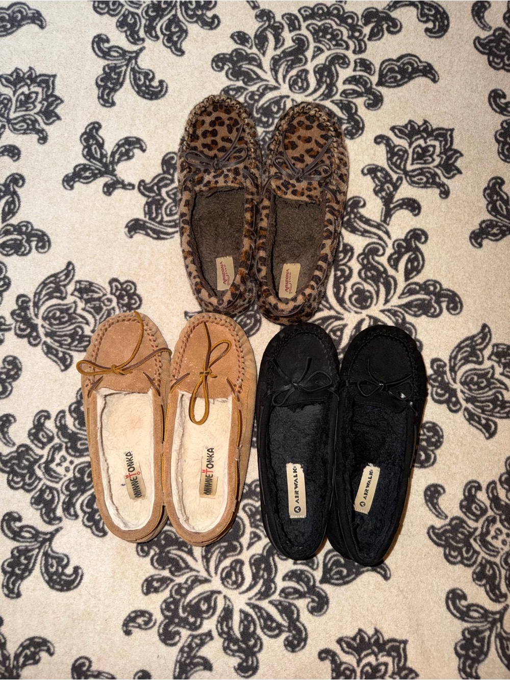 Moccasins in Leopard, Chestnut and Black